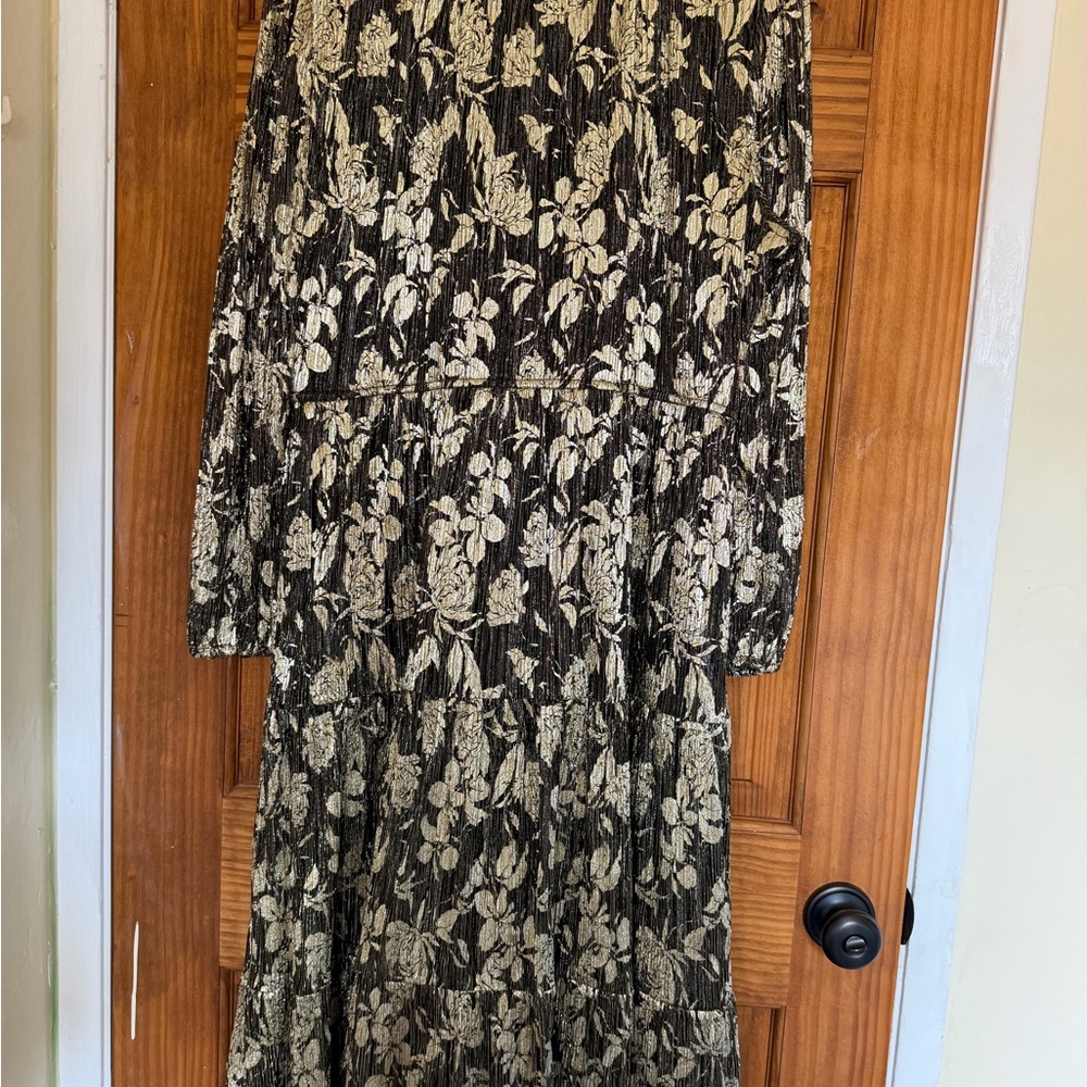 Soft Surroundings Black and Gold Floral Dress - Picture 6 of 11